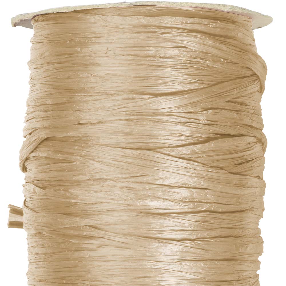 Oatmeal Matte Rayon Raffia - 100 Yards - Bundle of 3 Rolls