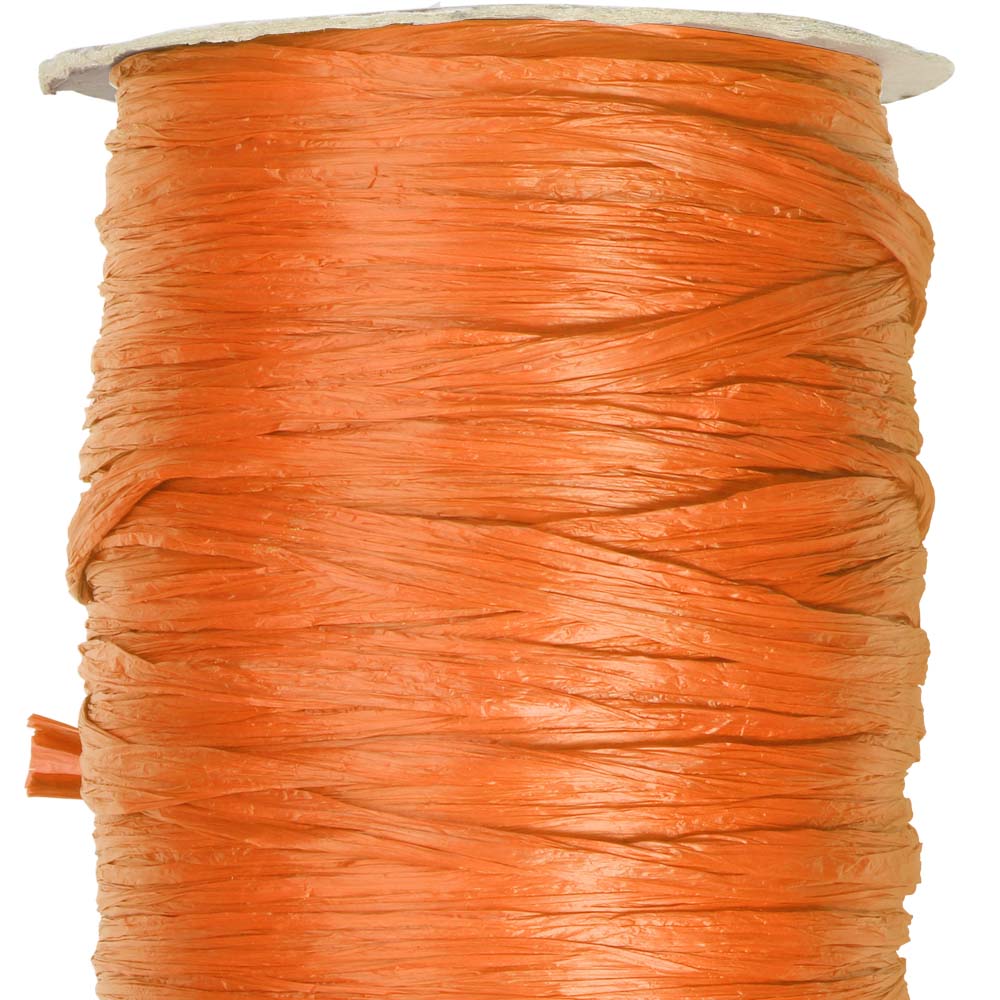 Orange Matte Rayon Raffia - 100 Yards - Bundle of 3 Rolls
