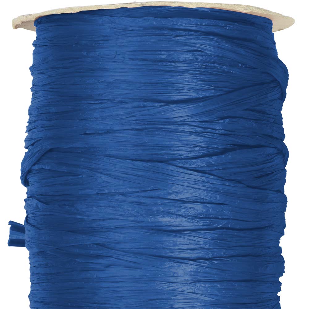 Royal Blue Matte Rayon Raffia - 100 Yards - Bundle of 3 Rolls