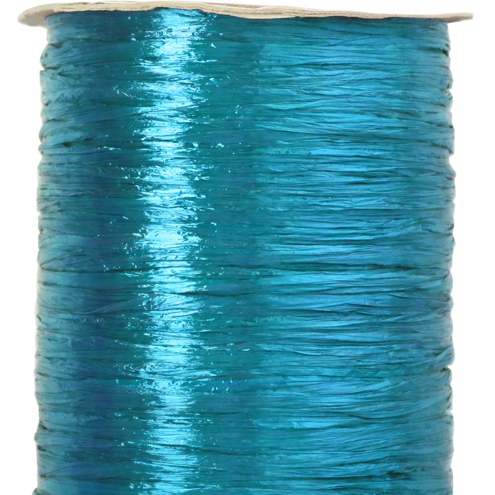 Aqua Blue Pearlized Nylon Raffia - 100 Yards - Bundle of 3 Rolls