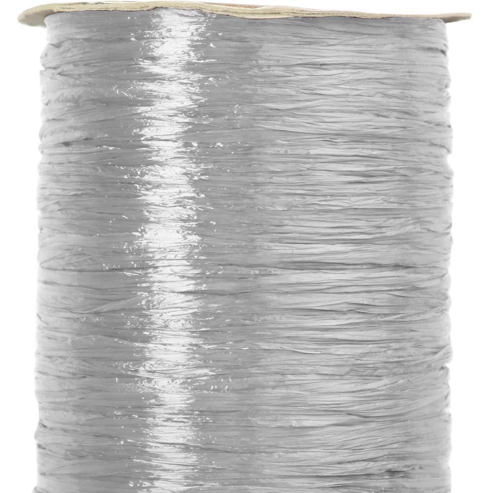 Silver Pearlized Nylon Raffia - 100 Yards - Bundle of 3 Rolls