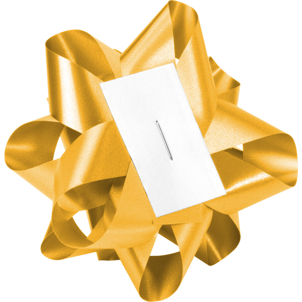 BABCOR Packaging: Holiday Gold Star Bows - 2-3/4 in.