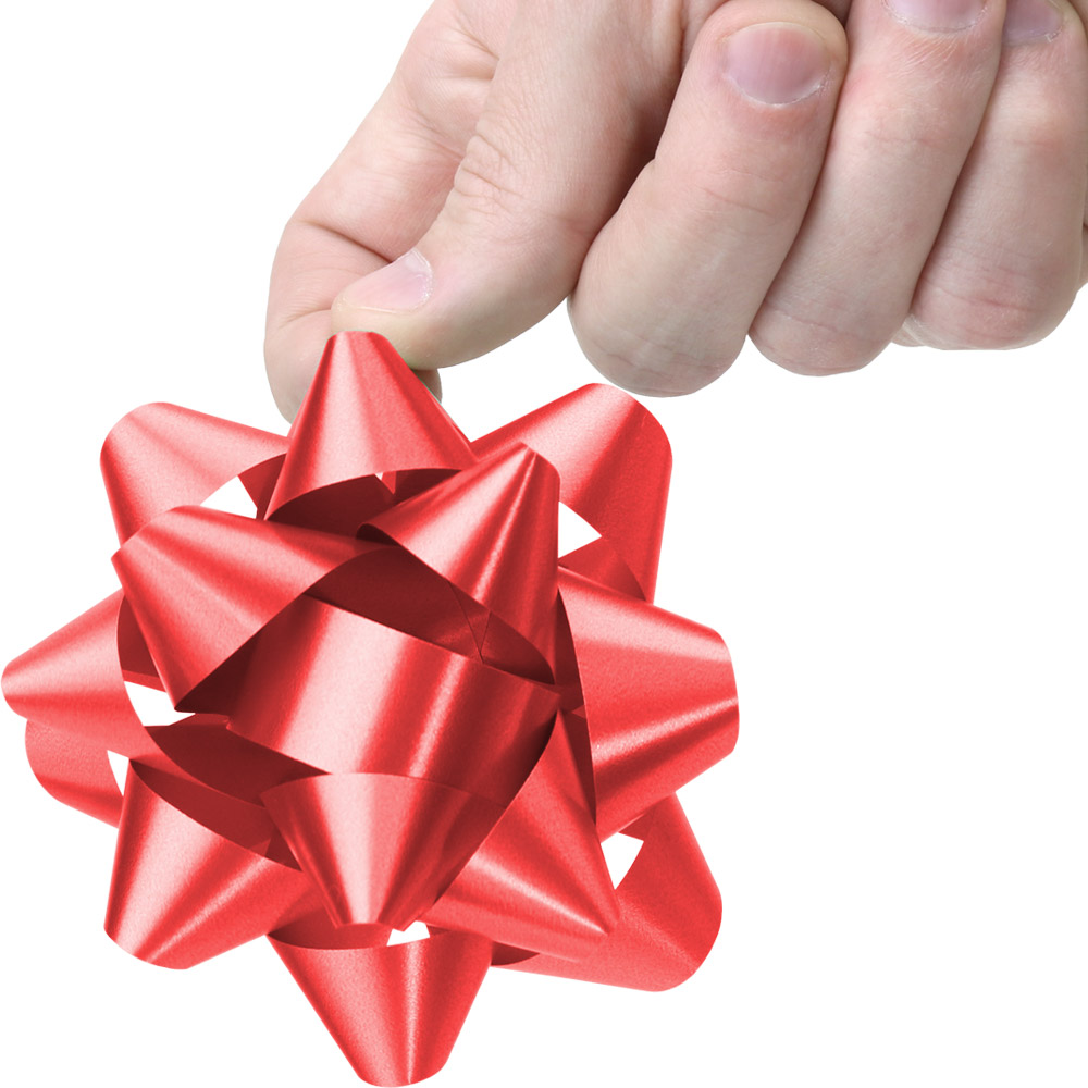 BOW! 2024 赤×3本、ロゼ×1本 BABCOR Packaging: Red Star Bows - 3-3/4 in.