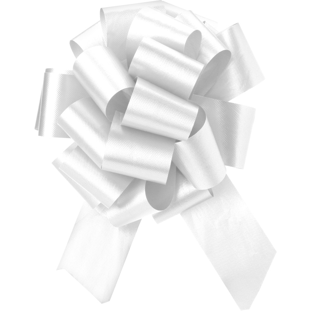 White Flora Satin Perfect Bows - 5-1/2 in.
