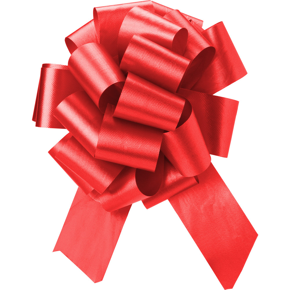 Imperial Red Flora Satin Perfect Bows - 5-1/2 in.