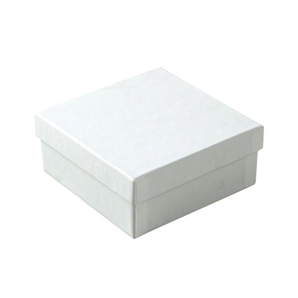 White Swirl Jewelry Box - 3-1/2 x 3-1/2 x 1-1/2 in.