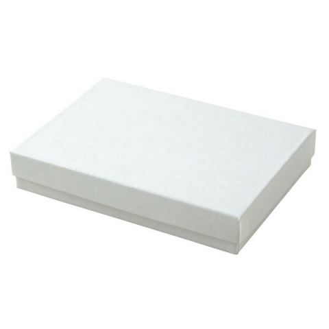 BABCOR Packaging: White Swirl Jewelry Box - 5-1/4 x 3-3/4 x 7/8 in.