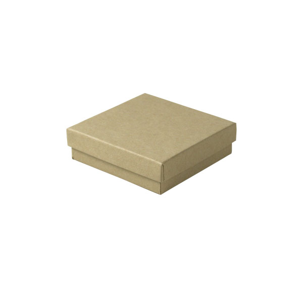 Brown Kraft Jewelry Box - 3-1/2 x 3-1/2 x 1 in.