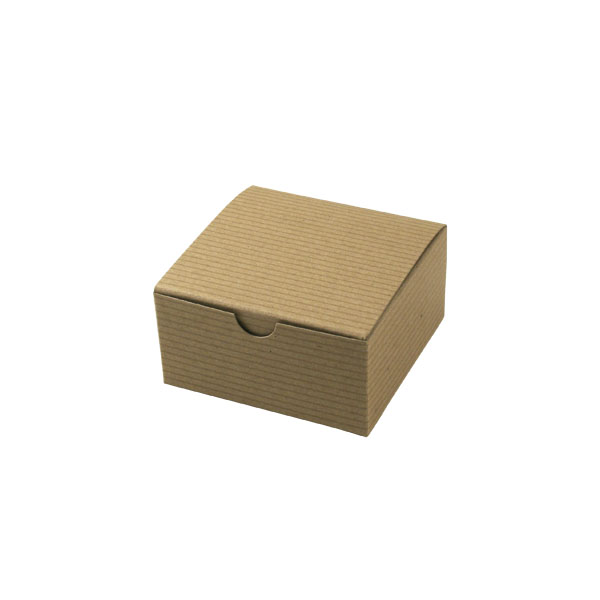 Recycled Natural Kraft Tuck-it Folding Gift Box - 4 x 4 x 2 in.