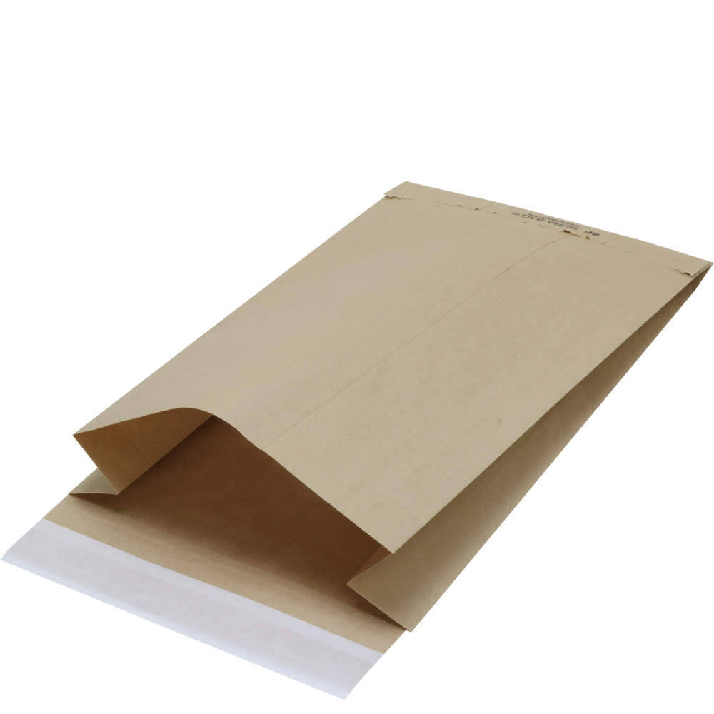 Natural Brown Kraft Dura-Bag Shipper w/ Gusset - 8-1/2 x 3-1/4 x 14-1/2 in.