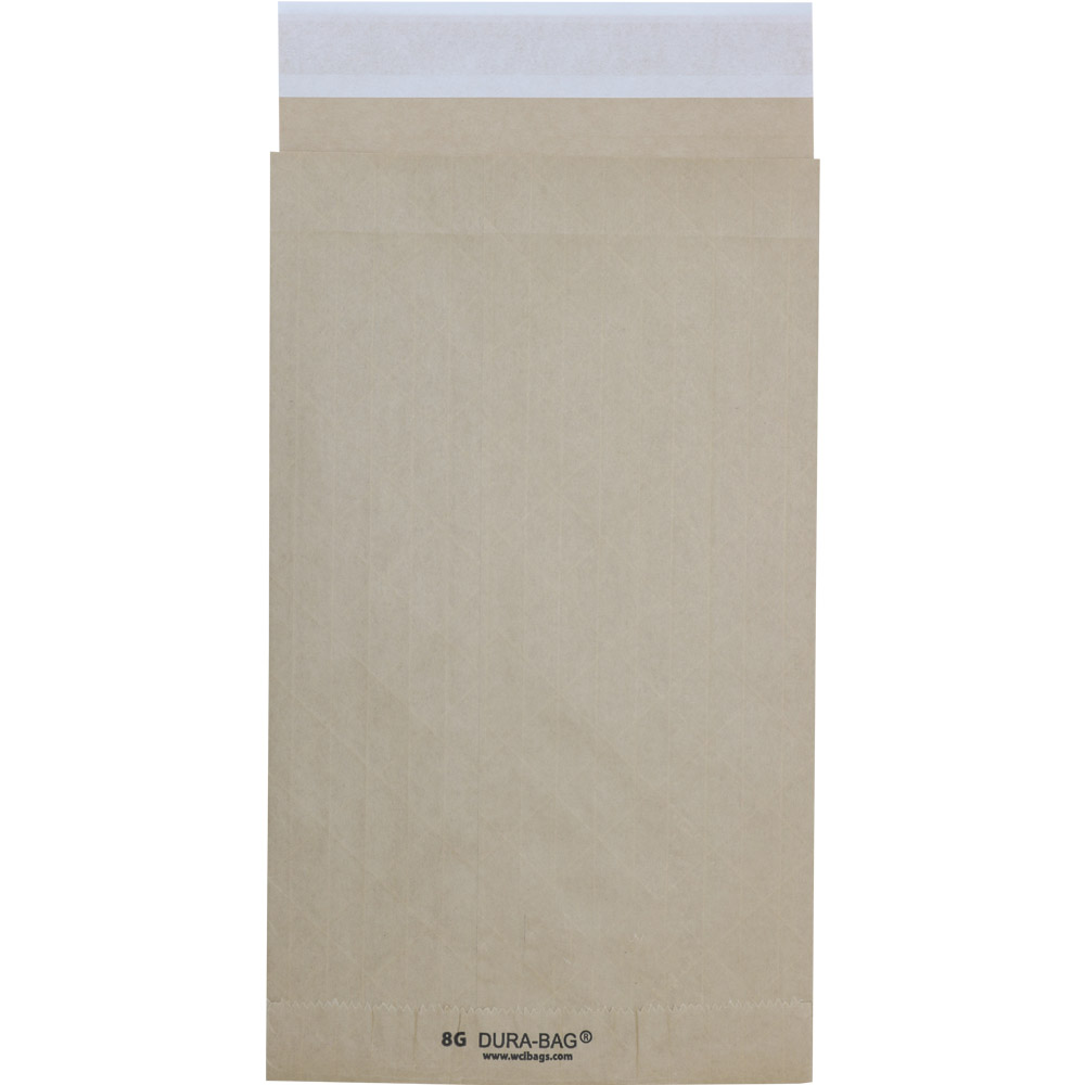 Natural Brown Kraft Dura-Bag Shipper w/ Gusset - 8-1/2 x 3-1/4 x 14-1/2 in.