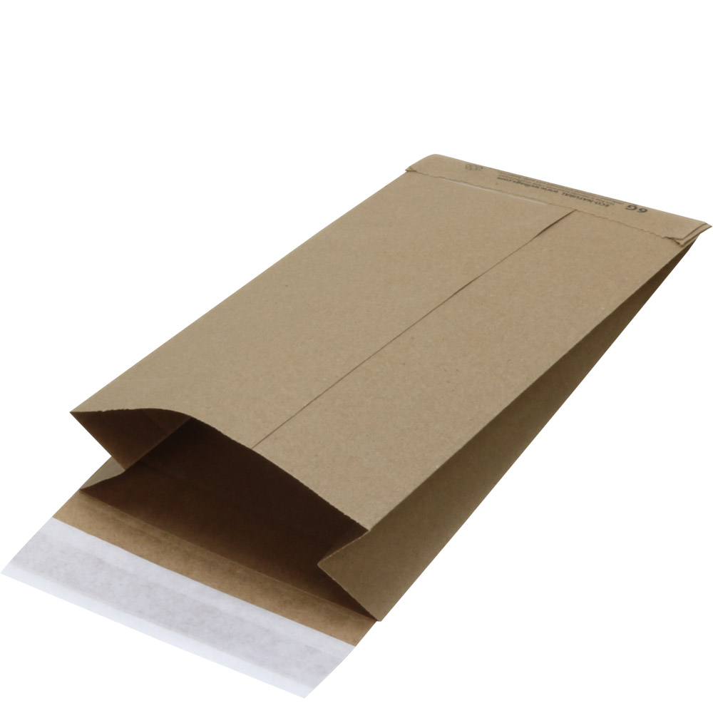 Natural Brown Kraft Eco-Shipper w/ Gusset - 6 x 2-3/4 x 12 in.