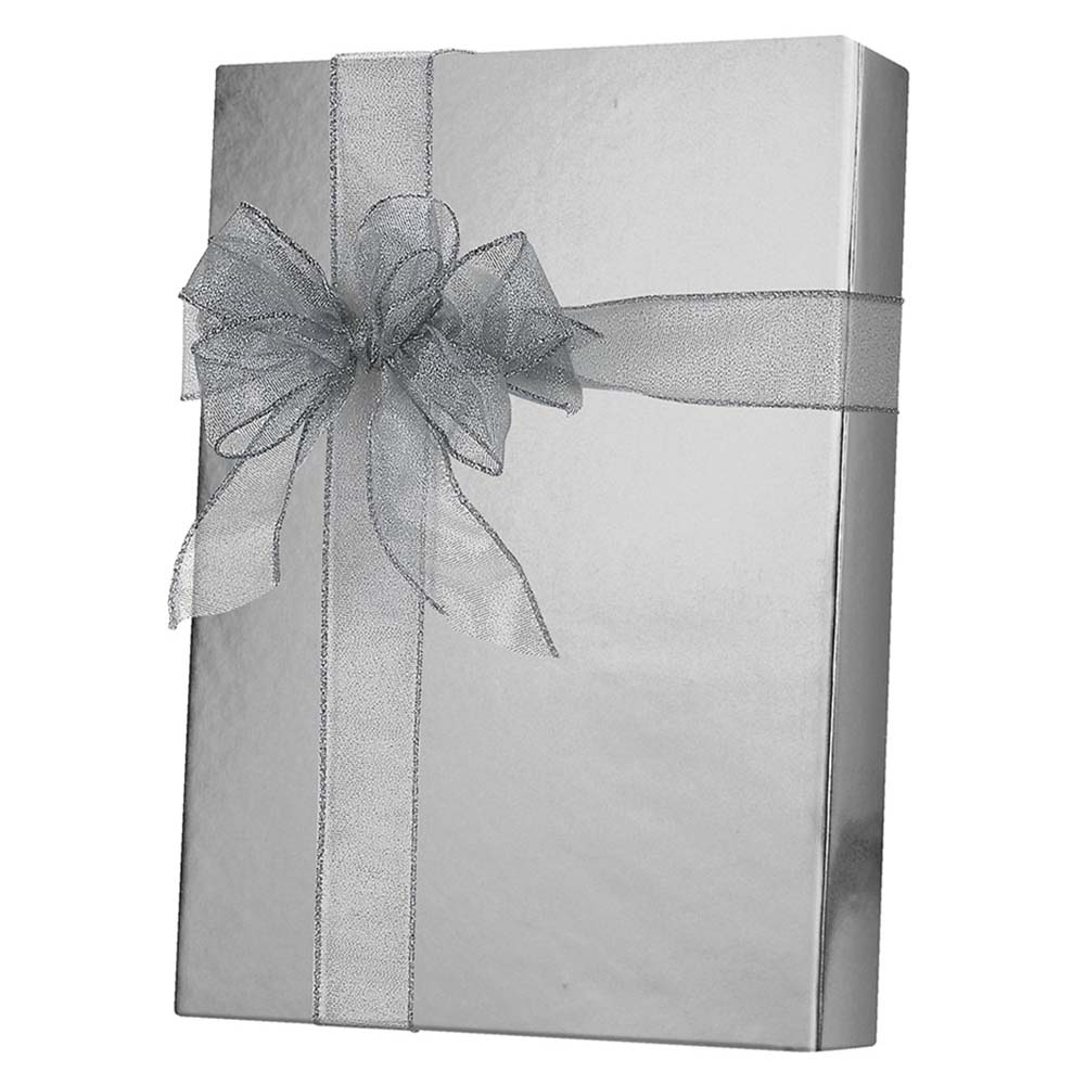 Gift Wrap  Silver fabric, Vinyl, Silver