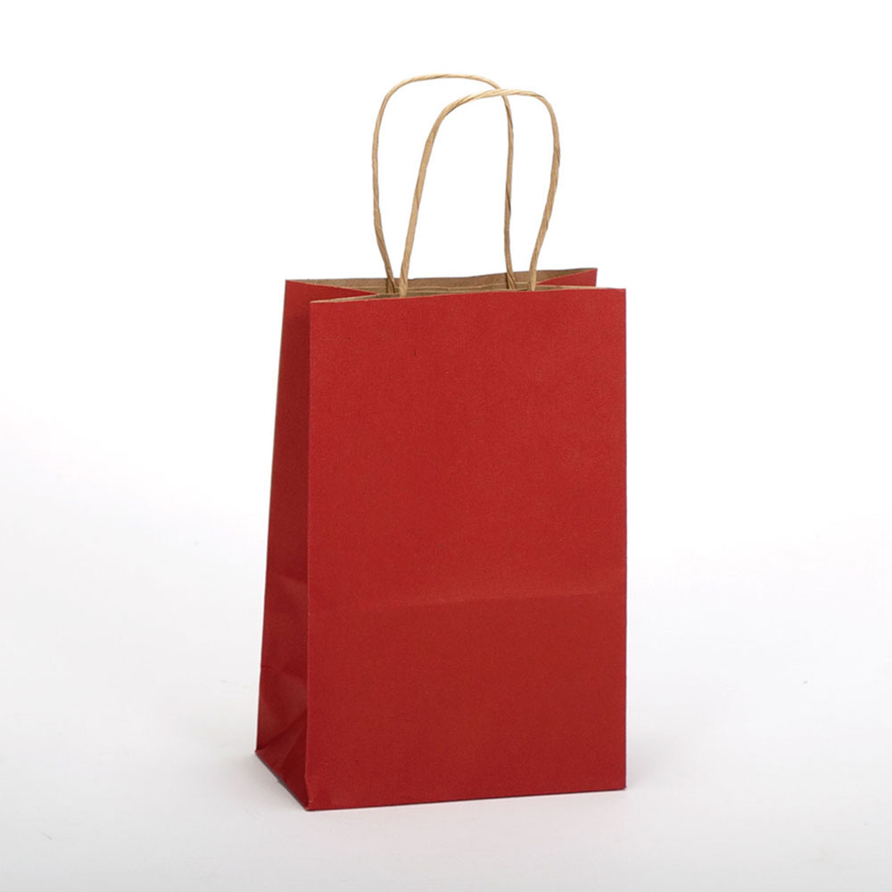 Scarlet Tinted Kraft Paper Shopping Bag - 5 x 3 x 8