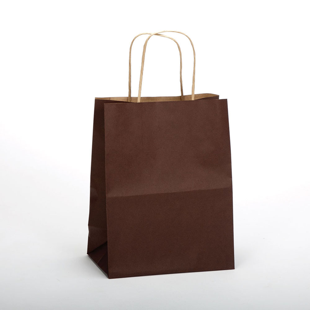 Espresso Tinted Kraft Paper Shopping Bag - 8 x 5 x 10