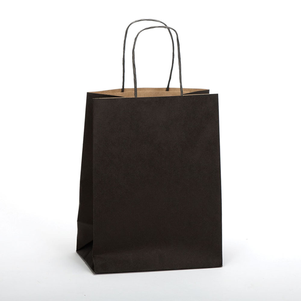 Noir Tinted Kraft Paper Shopping Bag - 8 x 5 x 10