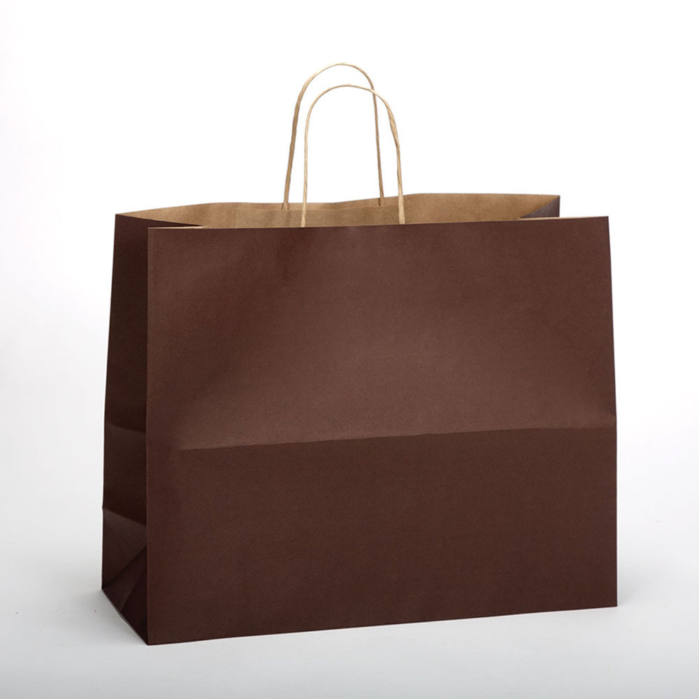 Espresso Tinted Kraft Paper Shopping Bag - 16 x 6 x 12