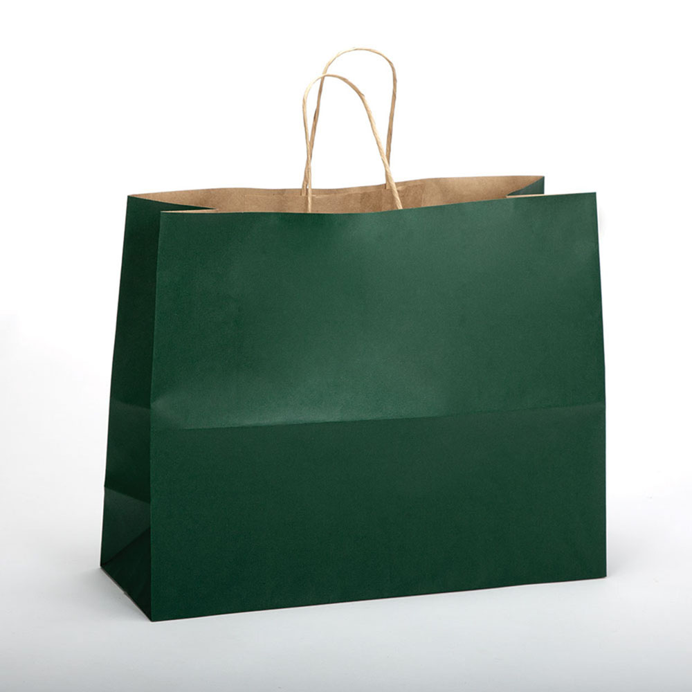 Evergreen Tinted Kraft Paper Shopping Bag - 16 x 6 x 12