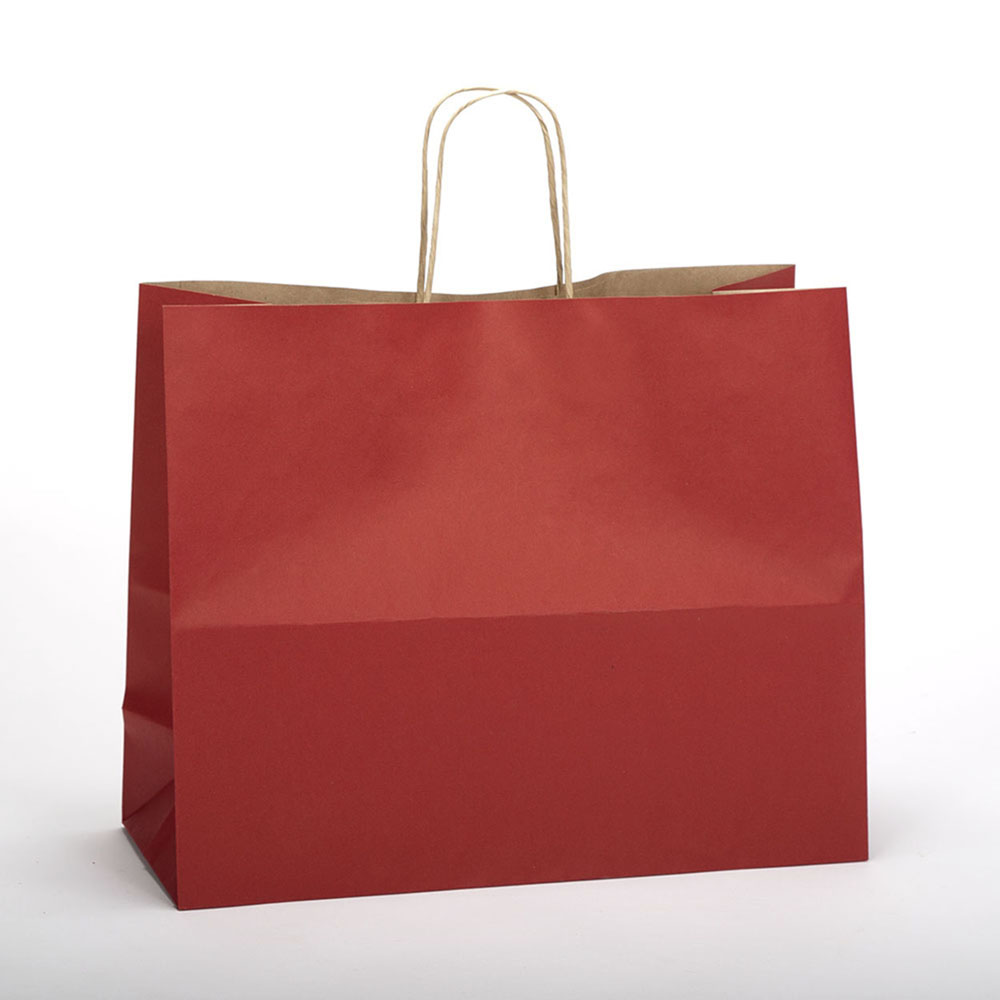 Scarlet Tinted Kraft Paper Shopping Bag - 16 x 6 x 12