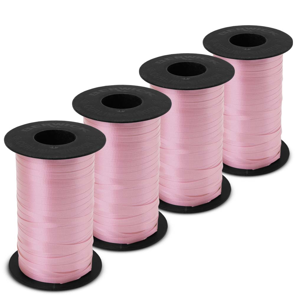 Pink Splendorette Curling Ribbon - 3/16 in. x 500 Yards - Bundle of 4 Rolls  4/Rolls