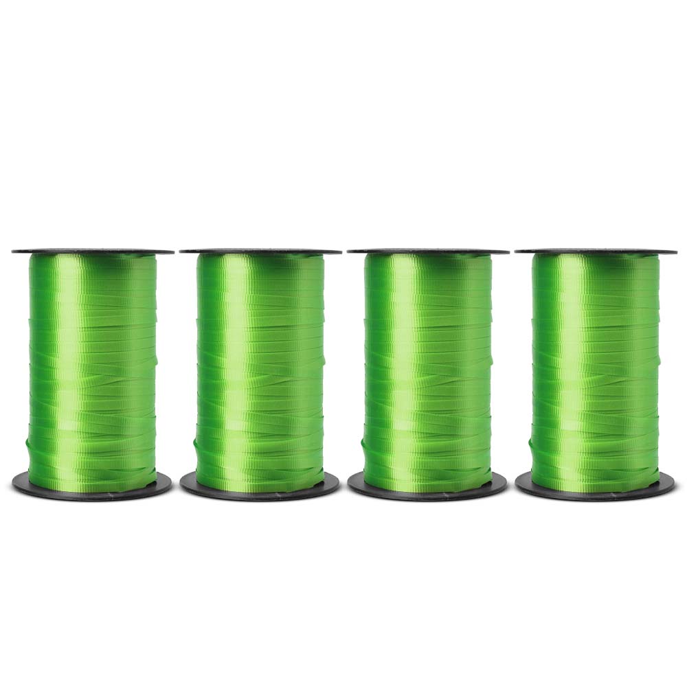 BABCOR Packaging: Red Splendorette Curling Ribbon - 3/16 in. x 500 Yards -  Bundle of 4 Rolls