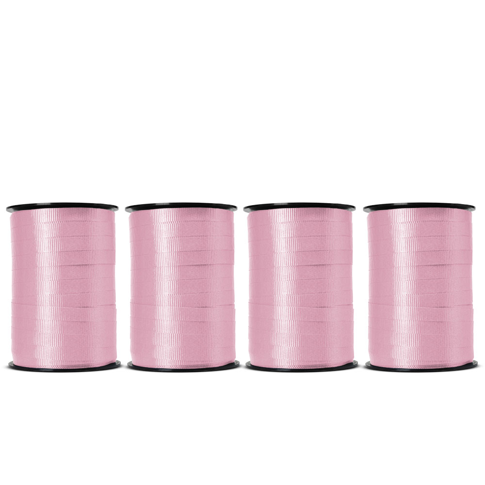 BABCOR Packaging: Pink Splendorette Curling Ribbon - 3/8 in. x 250 Yards -  Bundle of 4 Rolls