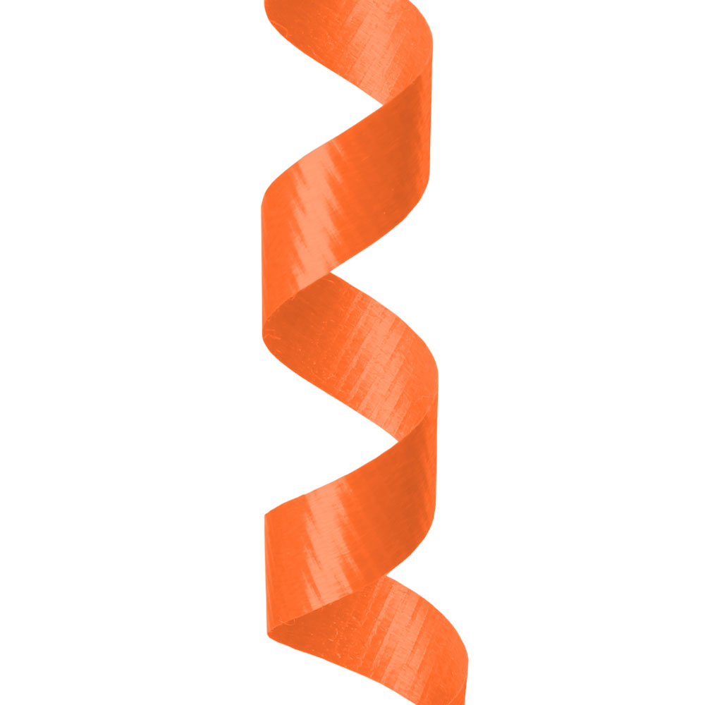 Tropical Orange Splendorette Curling Ribbon - 3/8 in. x 250 Yards - Bundle of 4 Rolls