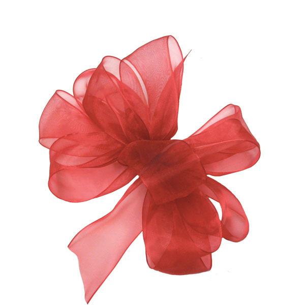 Red Simply Sheer Asiana - 7/8 in. x 100 Yards - Bundle of 2 Roll