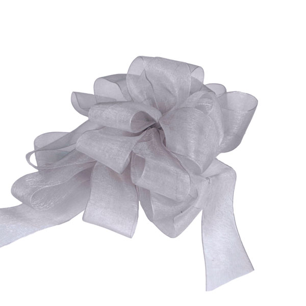 Silver Simply Sheer Asiana - 7/8 in. x 100 Yards - Bundle of 2 Roll