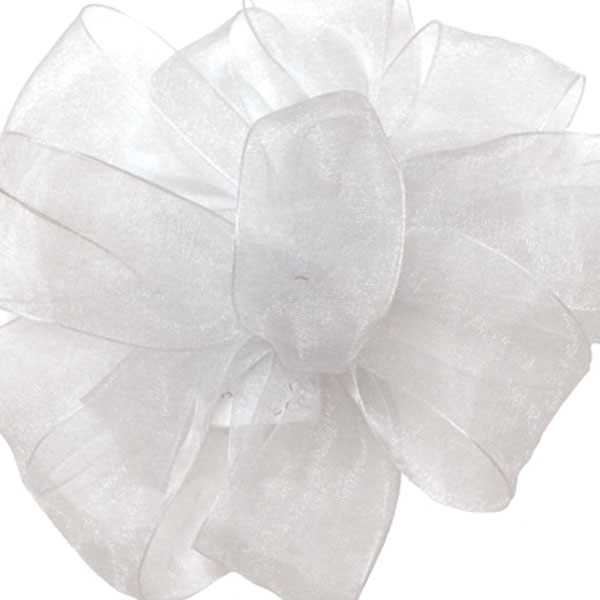 White Simply Sheer Asiana - 1-1/2 in. x 100 Yards - Bundle of 2 Roll