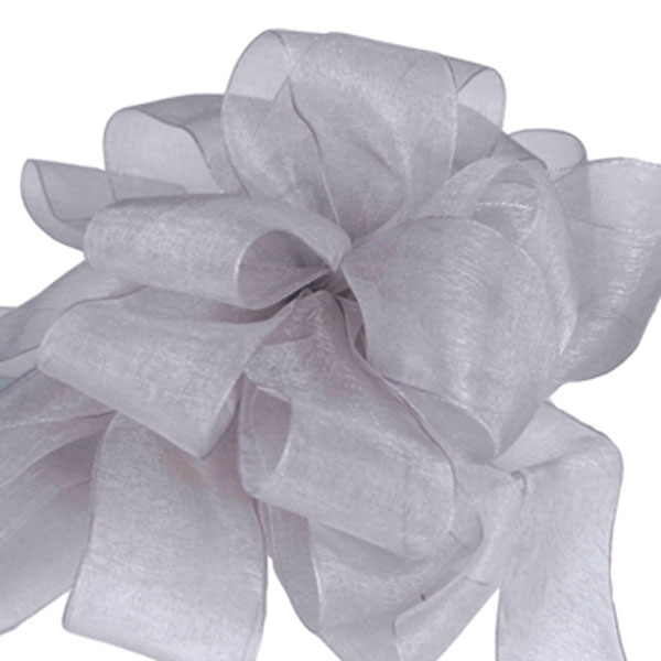 Silver Simply Sheer Asiana - 1-1/2 in. x 100 Yards - Bundle of 2 Roll