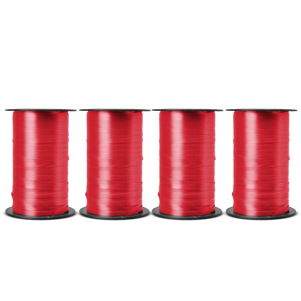 Red Curly Ribbon Red Curling Ribbon Smooth Finish 3/16in. X 500 Yards  pm4436030 