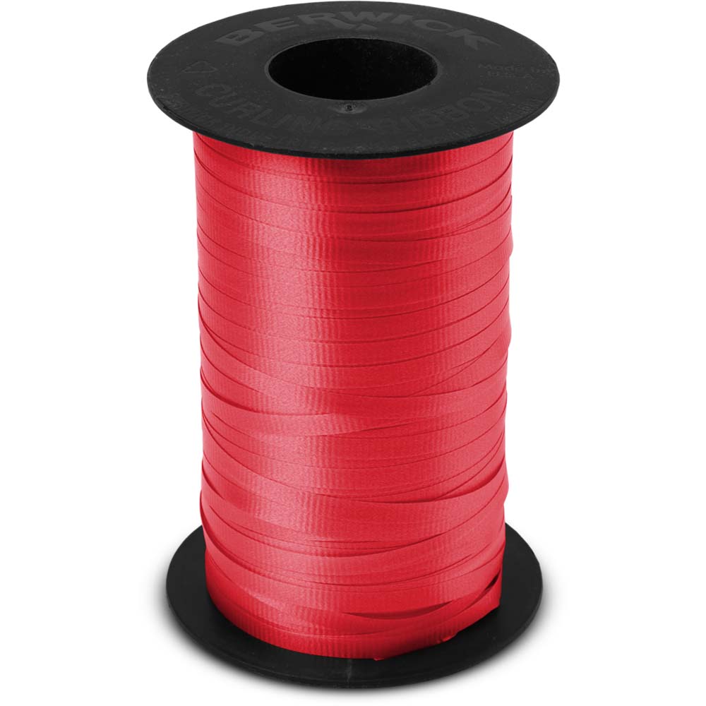 Curling Ribbon, 3/8'' x 250 yds., Lava Red - Shamrock