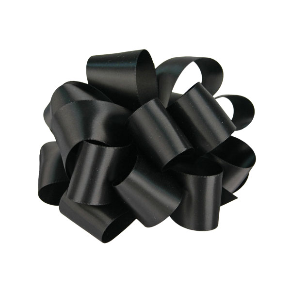 Black Double Face Satin Ribbon - 7/8 in. x 100 Yards