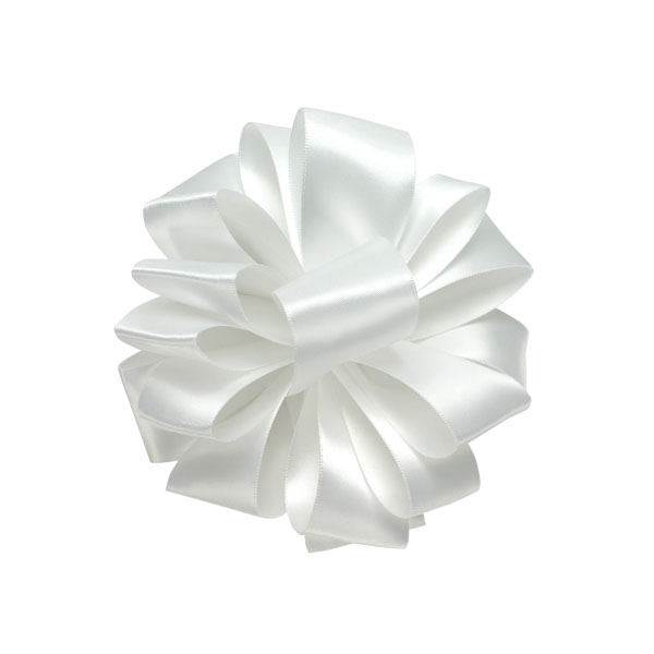 White Double Face Satin Ribbon - 7/8 in. x 100 Yards