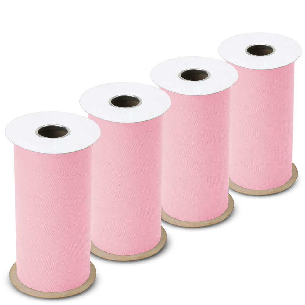 BABCOR Packaging: French Pink Torino Tulle - 6 in. x 25 Yards