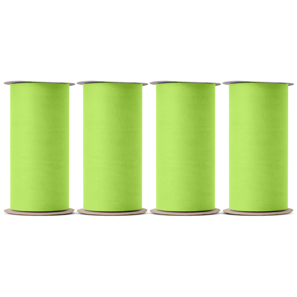 Citrus Torino Tulle - 6 in. x 25 Yards - Bundle of 4 Rolls