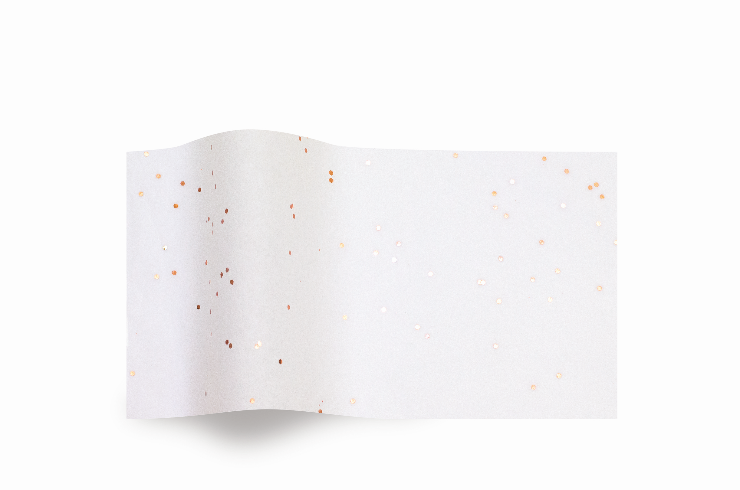 Rose Gold on White Gemstones Tissue - 20 x 30 in.