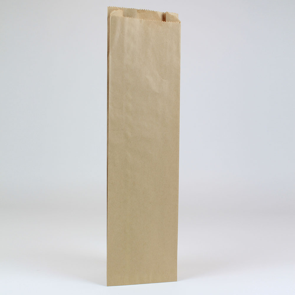 Natural Kraft Bottle/Bread Merchandise Bag - 5 x 2 x 16 in.