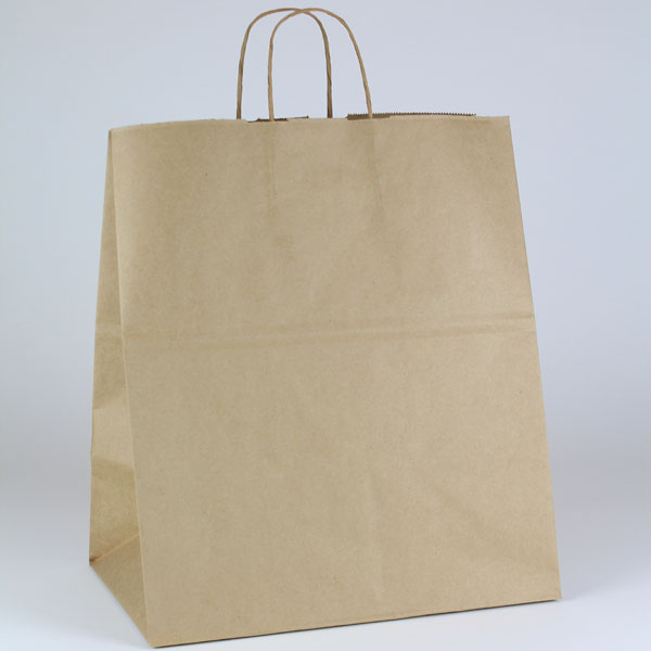 Natural Kraft Recycled Paper Shopping Bag - 14 x 10 x 15