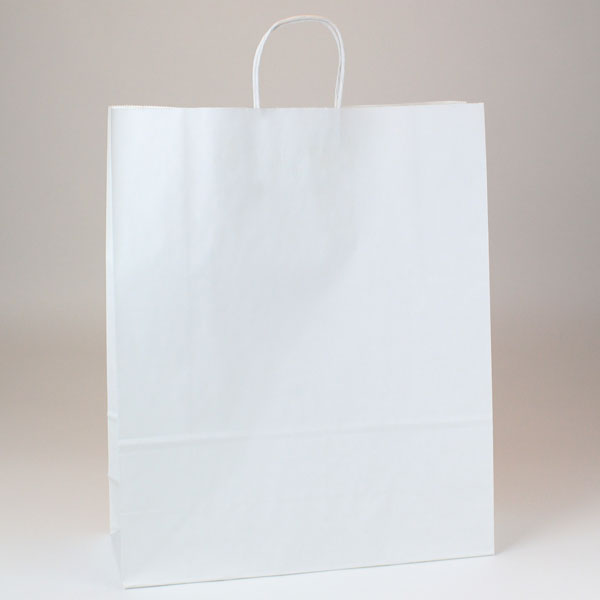 White Kraft Paper Shopping Bag - 16 x 6 x 19
