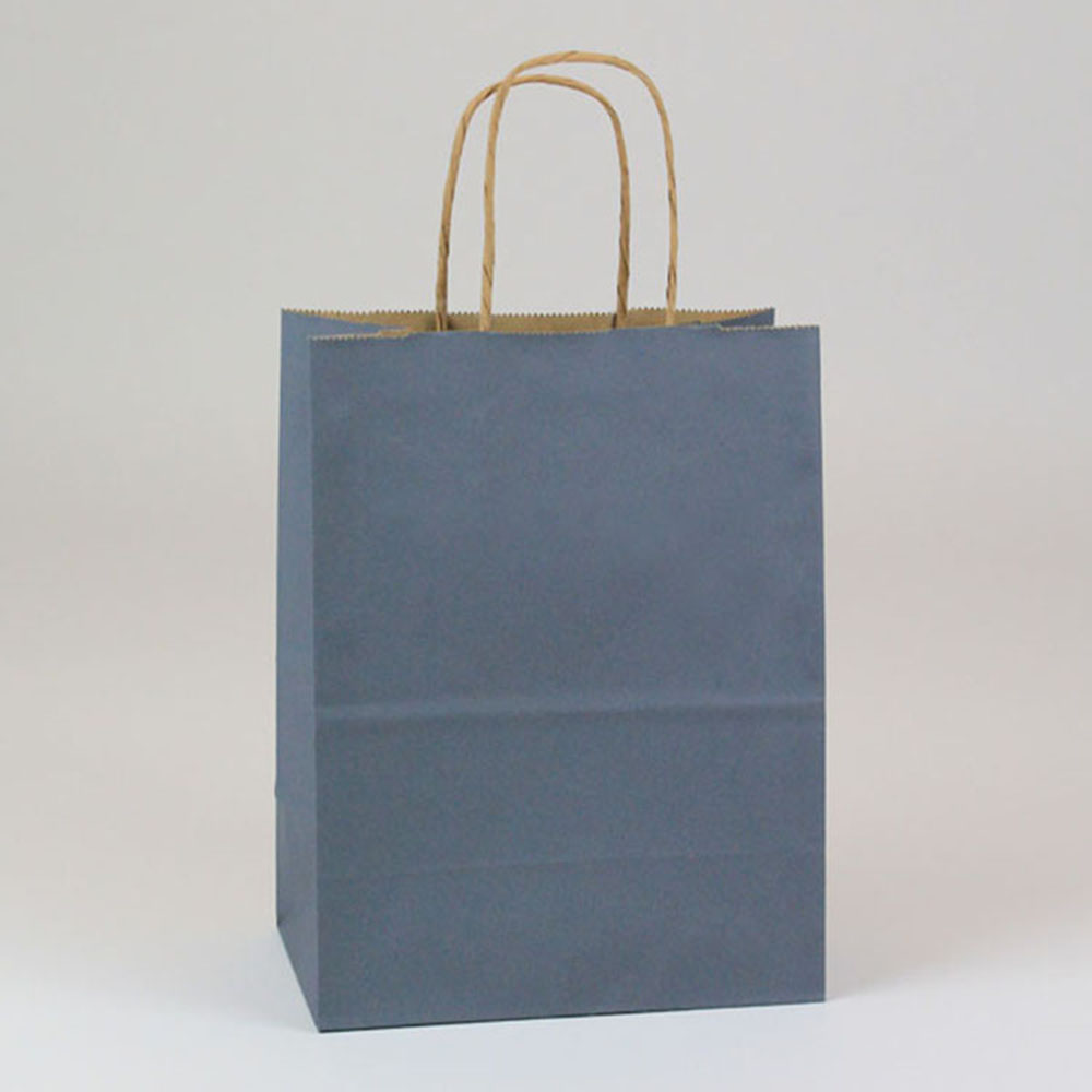 Charcoal Tinted Kraft Paper Shopping Bag - 8 x 5 x 10