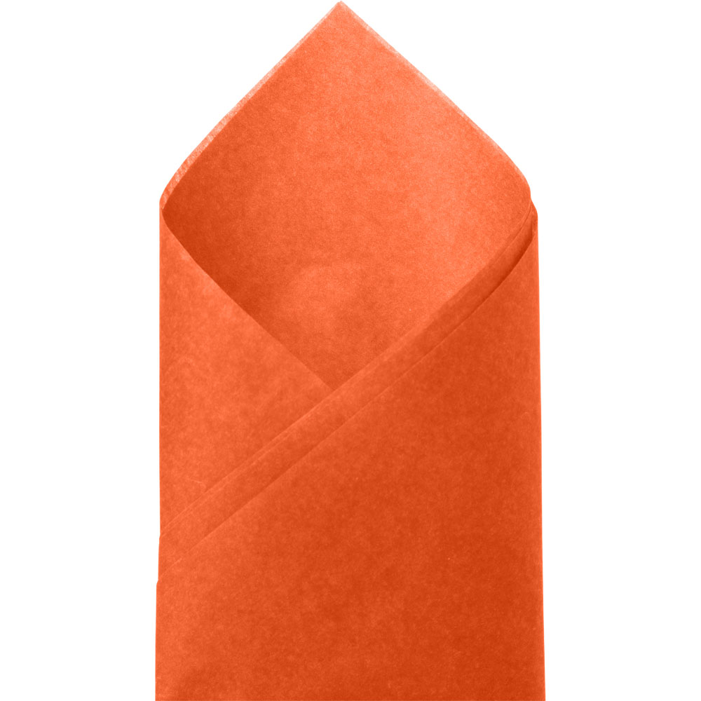 Orange Satinwrap Solid Tissue - 20 x 30 in.