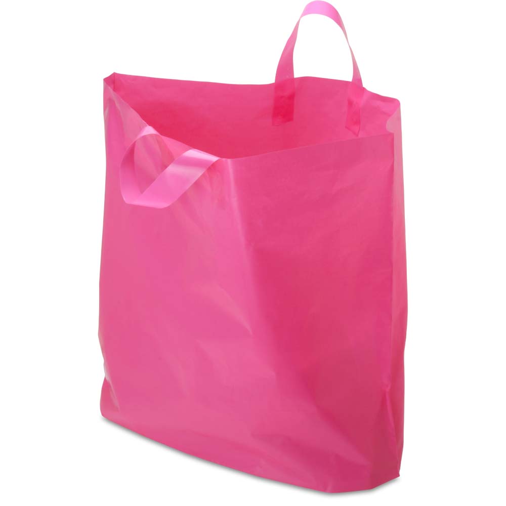 Pink Merchandise Plastic Shopping Bags - 100 Pack 9