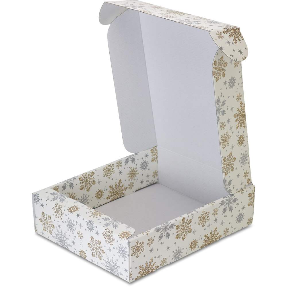 Alpine Snowflake Corrugated Mailer Boxes - 11 x 3-1/2 x 13-3/8 in.