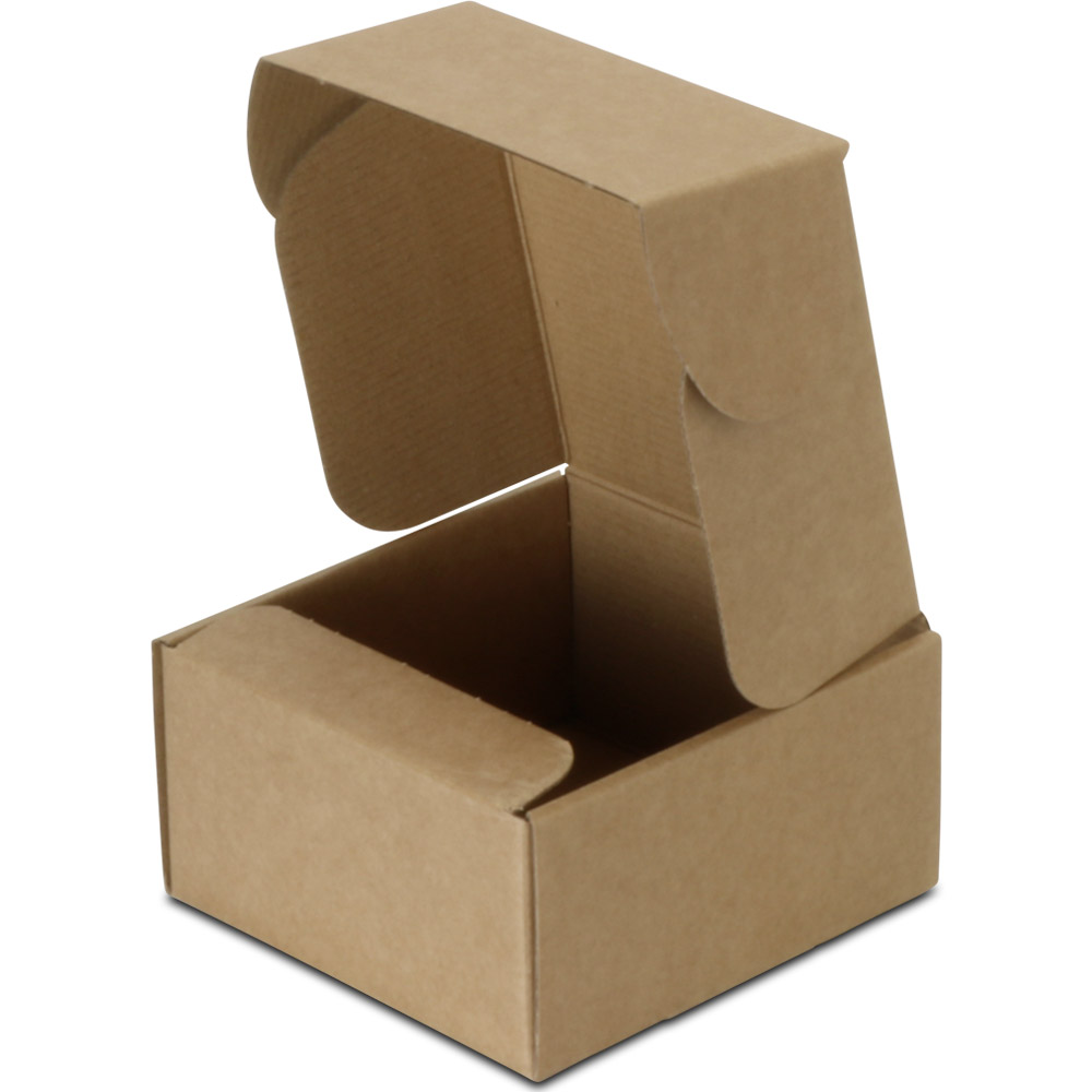Natural Brown Kraft Corrugated Mailer Boxes -  5-3/4 x 6 x 3-1/4 in.