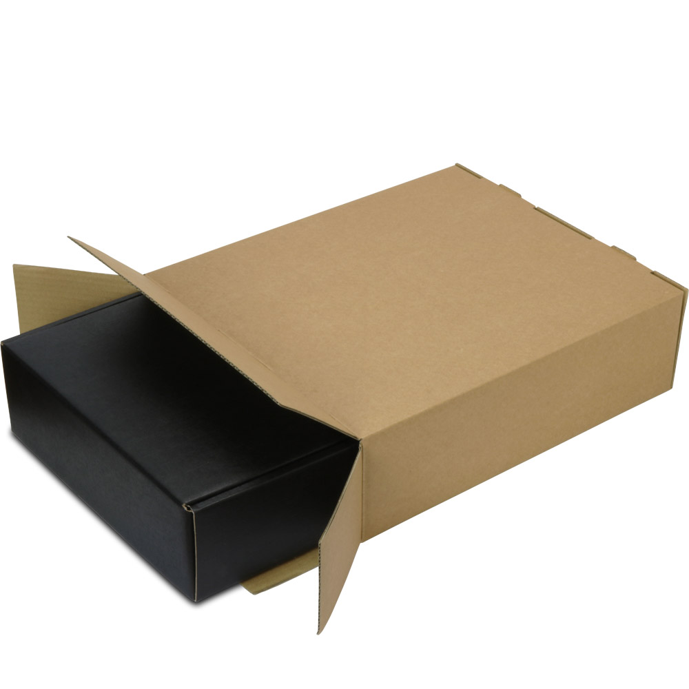 Natural Brown Kraft Protective Shipping Cover for - BF3 Corrugated Mailer Boxes - 12 x 14 x 4 in.