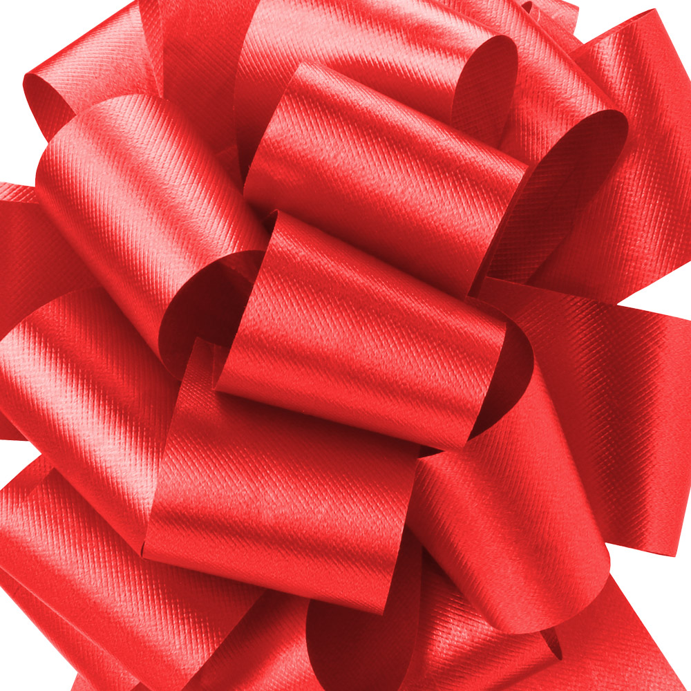BABCOR Packaging: Imperial Red Flora Satin Perfect Bows - 5-1/2 in.