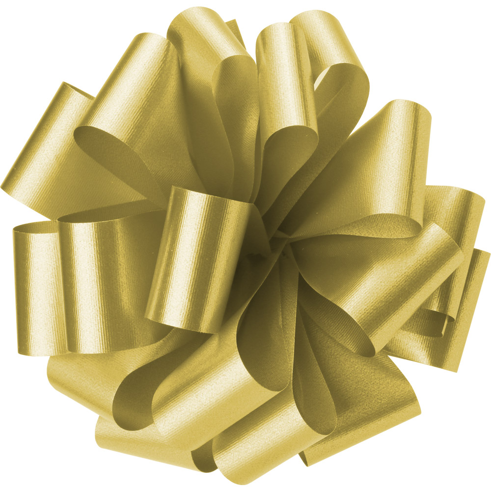 Gold Splendorette Pre-Notched Bows - 5 in.