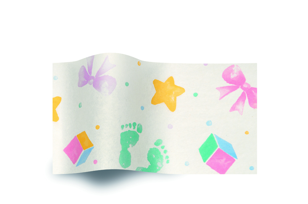 Baby Prints Stock Printed Tissue - 20 x 30 in.